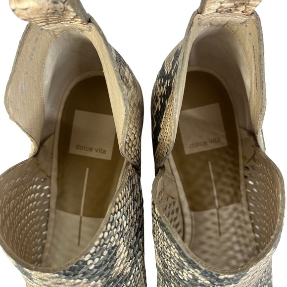 Dolce Vita Sher Women’s Snakeprint Leather Pointed Ankle Boots Booties Sz‎ 9 - Picture 6 of 10